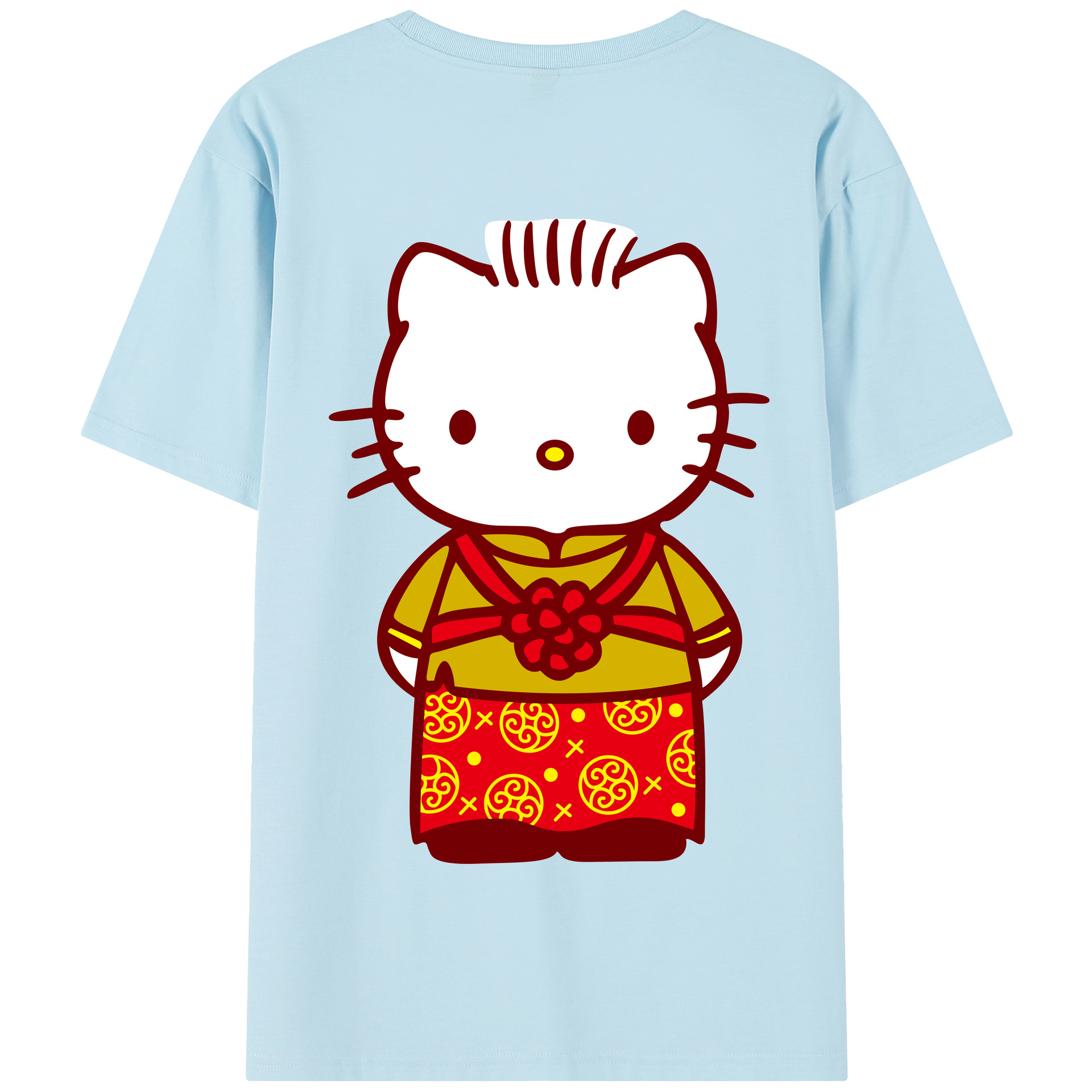（画像用） Hello Kitty ハローキティ 綿100％半袖Tシャツ（背面プリント）